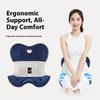 Waist protection, corrective massage, memory cotton seat cushion, integrated backrest office sedentary home anti-hunchback seat cushion