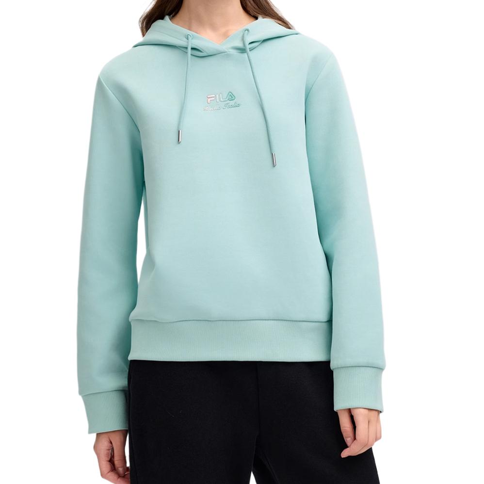 Fila Heritage Long Sleeve Comfortable Soft Hooded Sweatshirt Women Sweatshirt Hemp-Green F11W518206F-GN