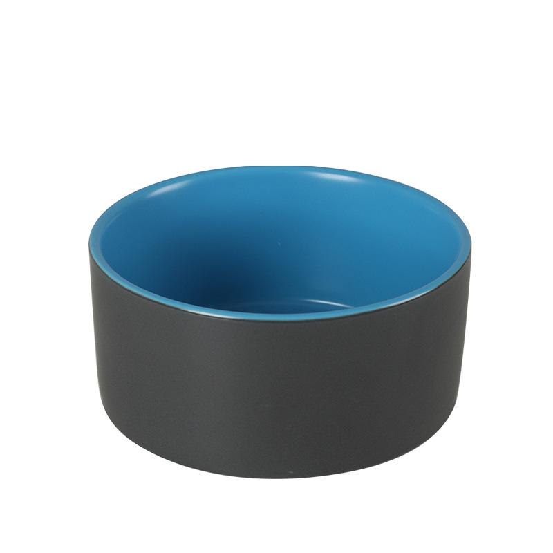 Ceramic Bowl Cat Dog Bowl Cat Food Bowl Cat Bowl Drinking Water Bowl Double Bowl Protection Cervical Spine Bowl Black Pet Bowl