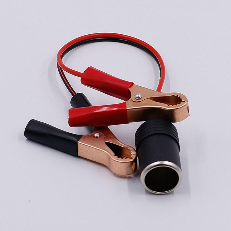 12V Battery Clip Connector Emergency Jumper Crocodile Wire Male/female Clip-on Battery Adapter Auto Socket DC Voltage Meter