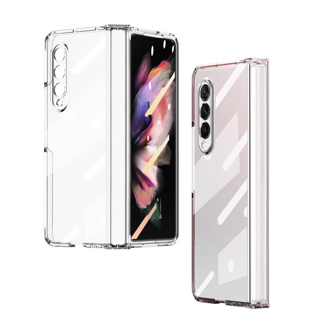 

Съемное покрытие для Samsung Galaxy Z Fold 3 Fold 2, чехол, прозрачная защитная крышка на шарнирах, защитное стекло для экрана Only Case(No Film) чистый