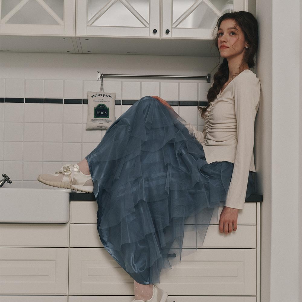 Deondeulob Dd_Bow Mesh Skirt_2Color