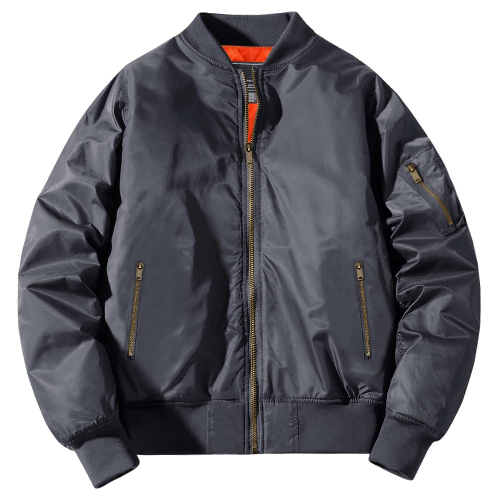 KEFITEVD Padded Cold American Casual Plus Military Motorcycle Army Swing Size 2XL Men's Blouson, Weather, Jacket, Size, Outdoor, Windproof, Jacket,