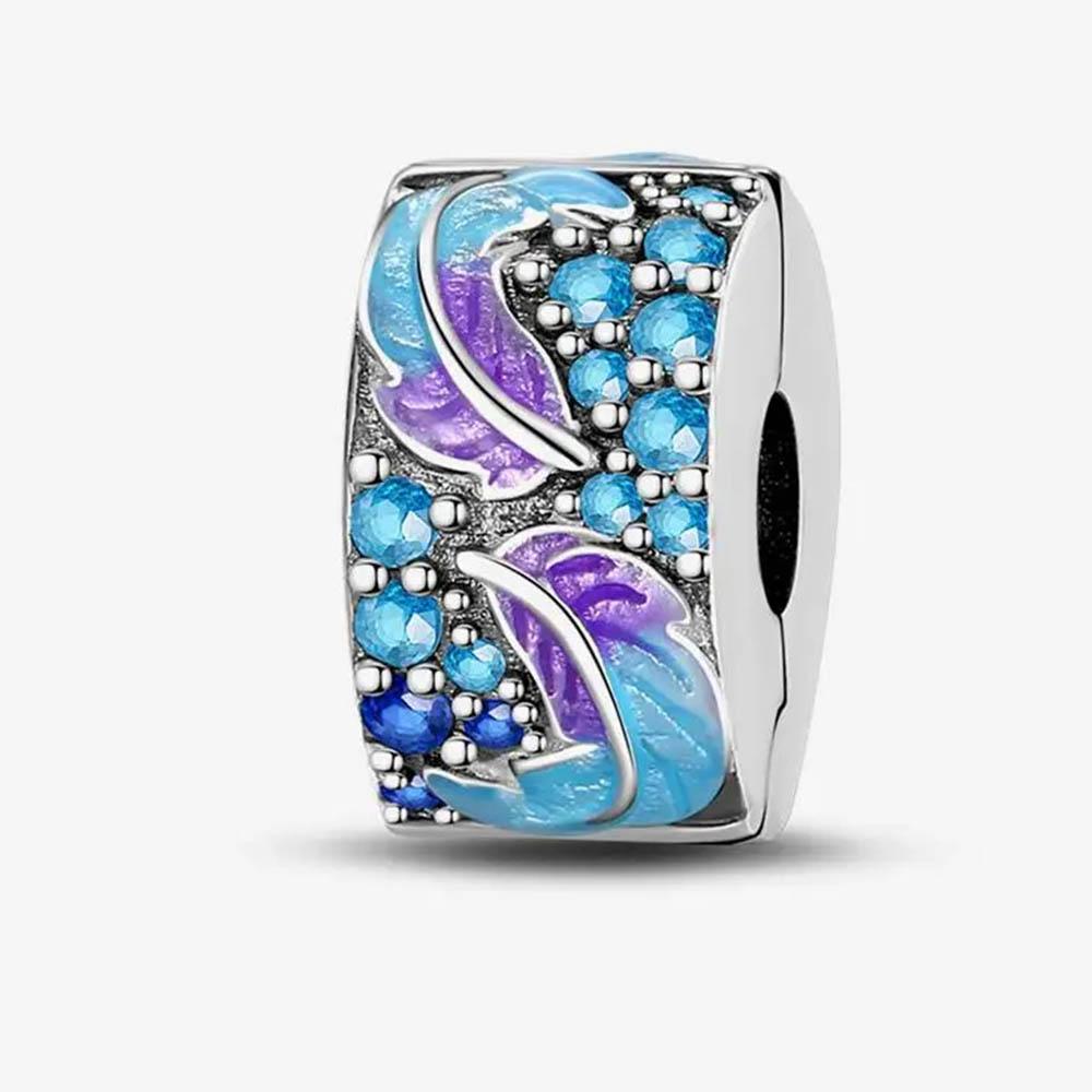 New In Color Zircon Angle Round Clip Bead Fit Pan Original Bracelet Women Copper Safety Chain Jewelry Gift