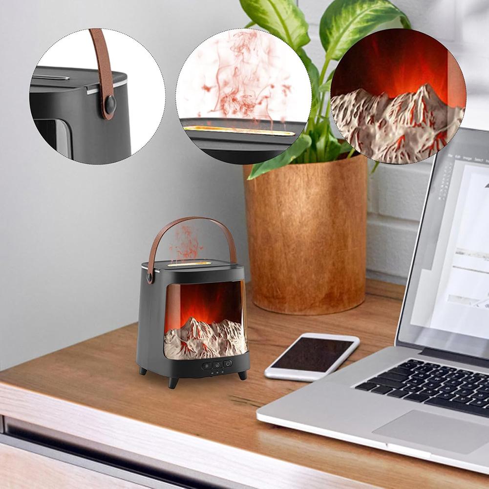 

Fireplace Humidifier with 7 LED Colors and Flame Effect Aromatherapy Diffuser for Relaxing and Moisturizing Air CHINA