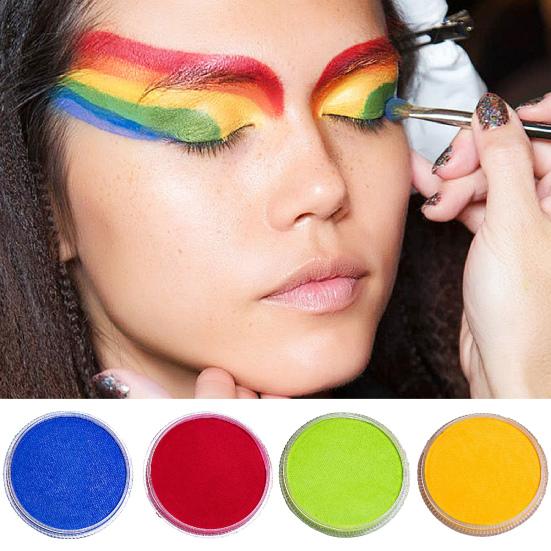 30g Farba do ciała w kremie o wysokim nasyceniu Wodoodporna Nieblaknąca Rysunkowa Sztuka Akwarela Pigment Malarstwo Materiały