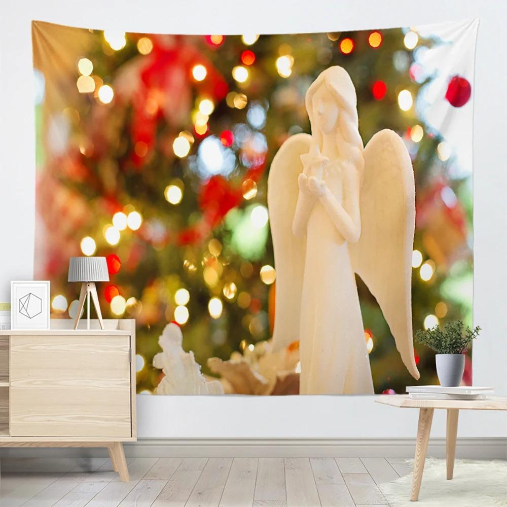 Рождественская елка мультфильм узор гостиная спальня домашнее украшение стены гобелен — фото 9