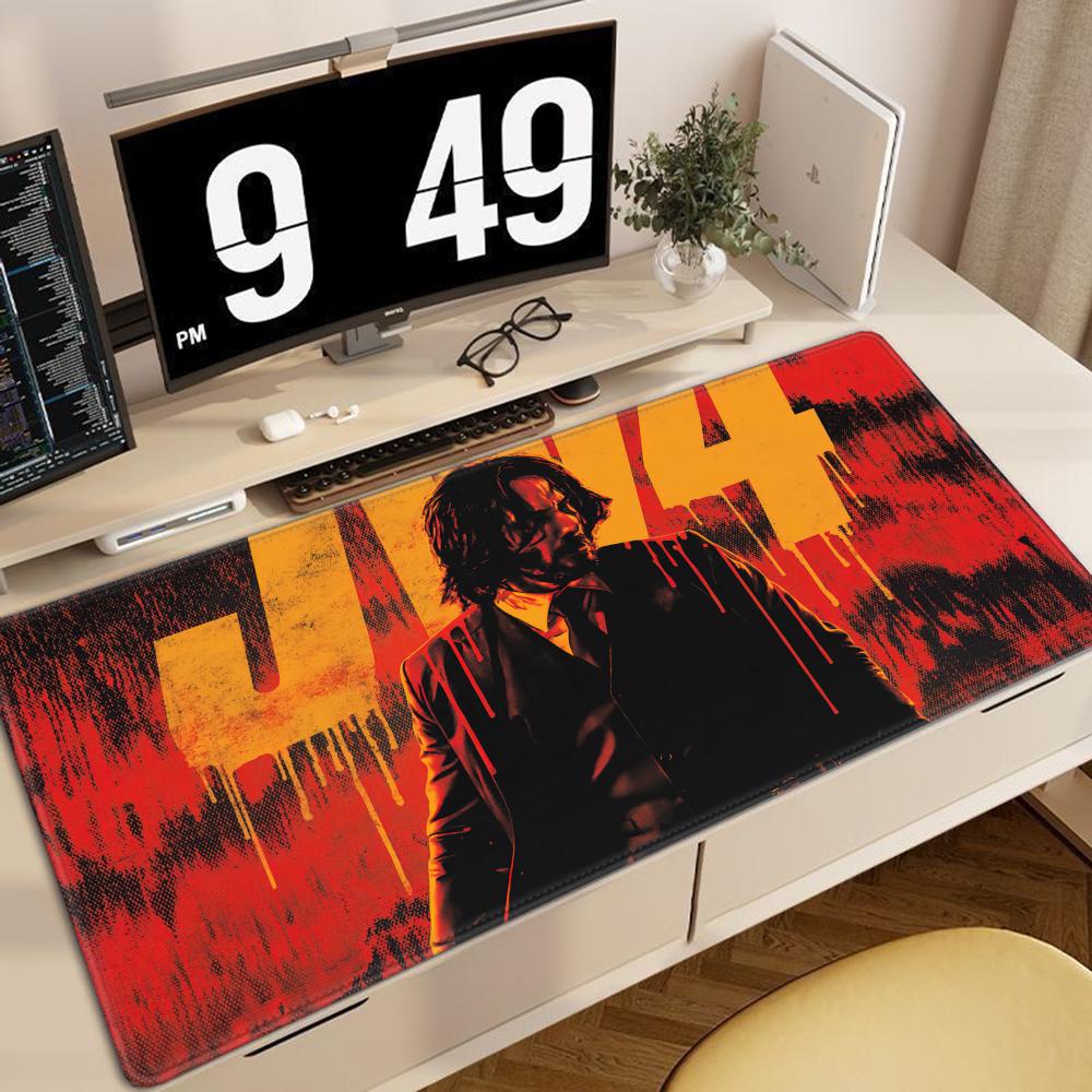 Large Mouse Pad JJohn Wick Desk Mat XXL Gaming Accessories Office Gamer Keyboard Desk Mat NonSlip Laptop rubber Anime Mousepad