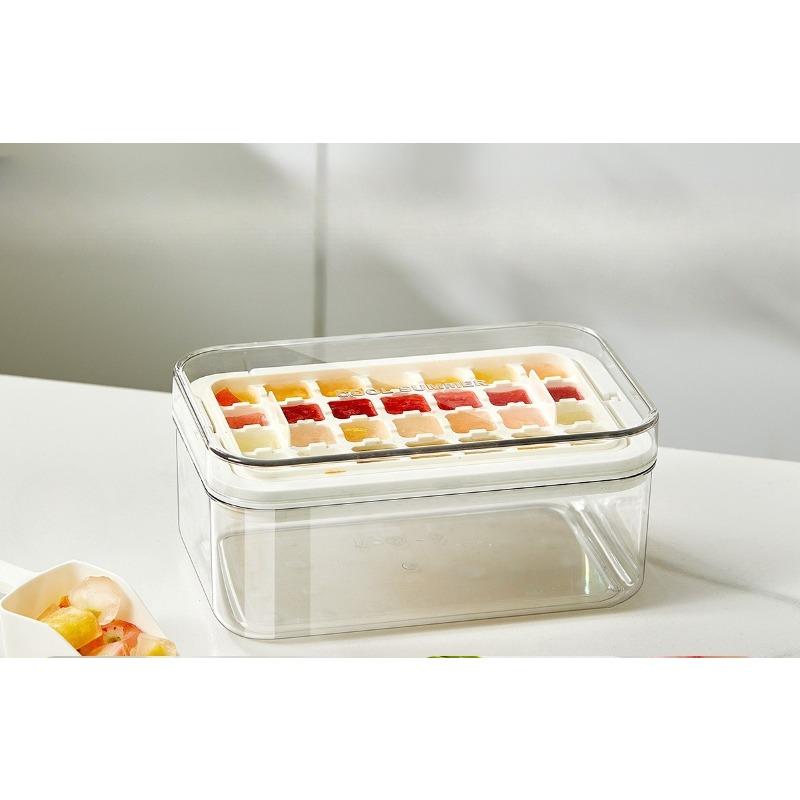 

Frozen Ice Block Mold - Pressing Ice Tray for Making Ice Boxes. Home Food-grade Gadget. Refrigerator Ice Storage Box. Homemade Mold. Single layer белый