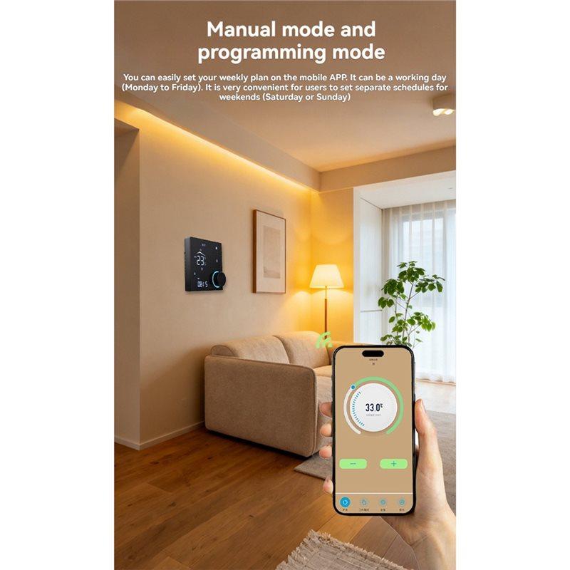 A25F-Tuya Wifi Smart Thermostat For Gas Boiler For Water Heating Programmable Voice Control For Home Heating System7