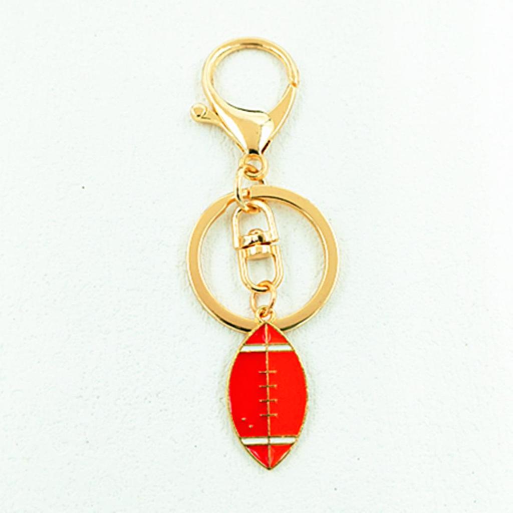 Korean Alloy Basketball Pendant Keychain with Lobster Clasp - Gold Sports Gift for Dad