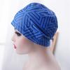 Geometric Print Shrinkable Trim Comfortable Unisex Swimming Hat Adult Ear Protection Swimming Pool Hat Swimming Accessories