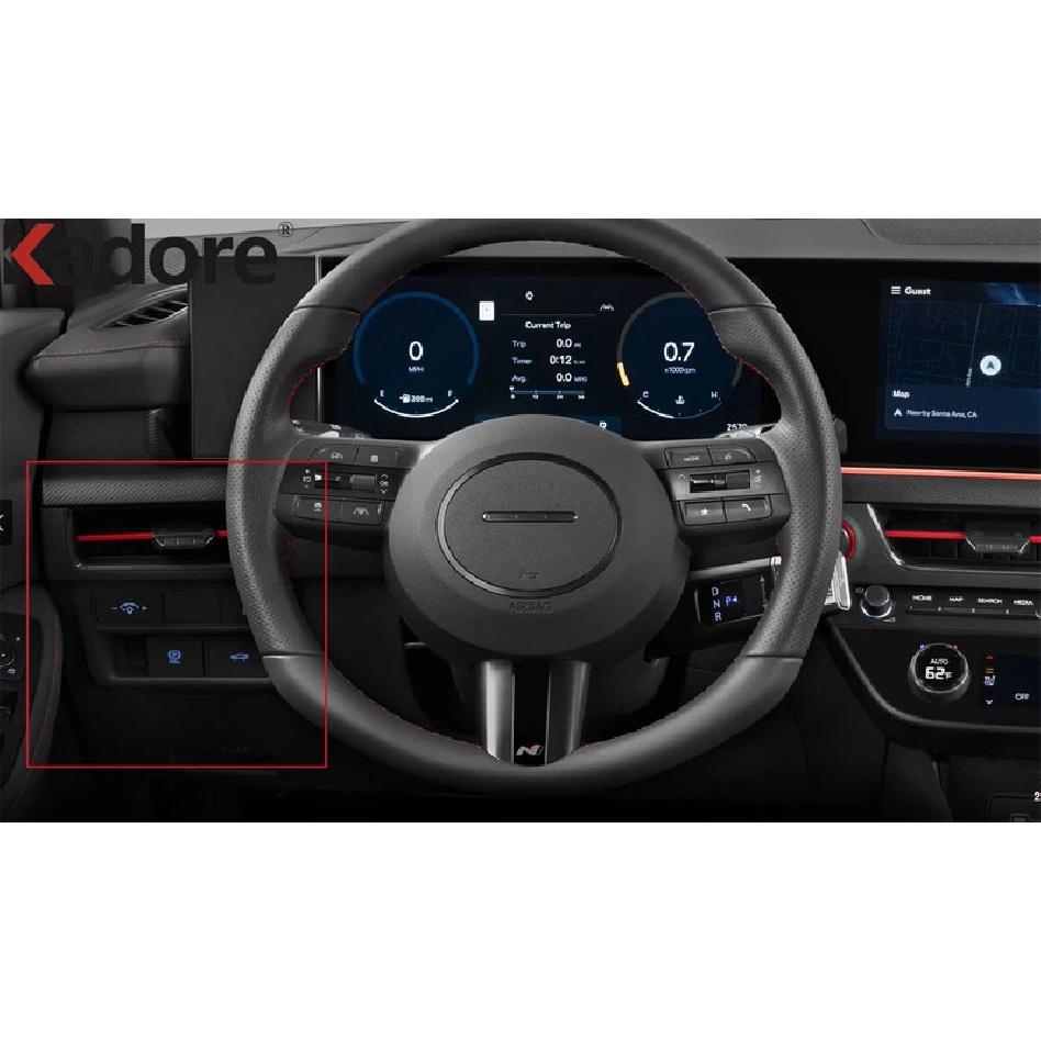 For Hyundai Sonata 2024 2025 2026 Carbon Fiber Car Head Light Lamp Switch Button Panel Cover Trim Inteiror Accessories