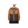 Li Ning Hooded Color Block Letter Zipper Sports Jacket Unisex Jacket Amber-Brown AFDU955-8