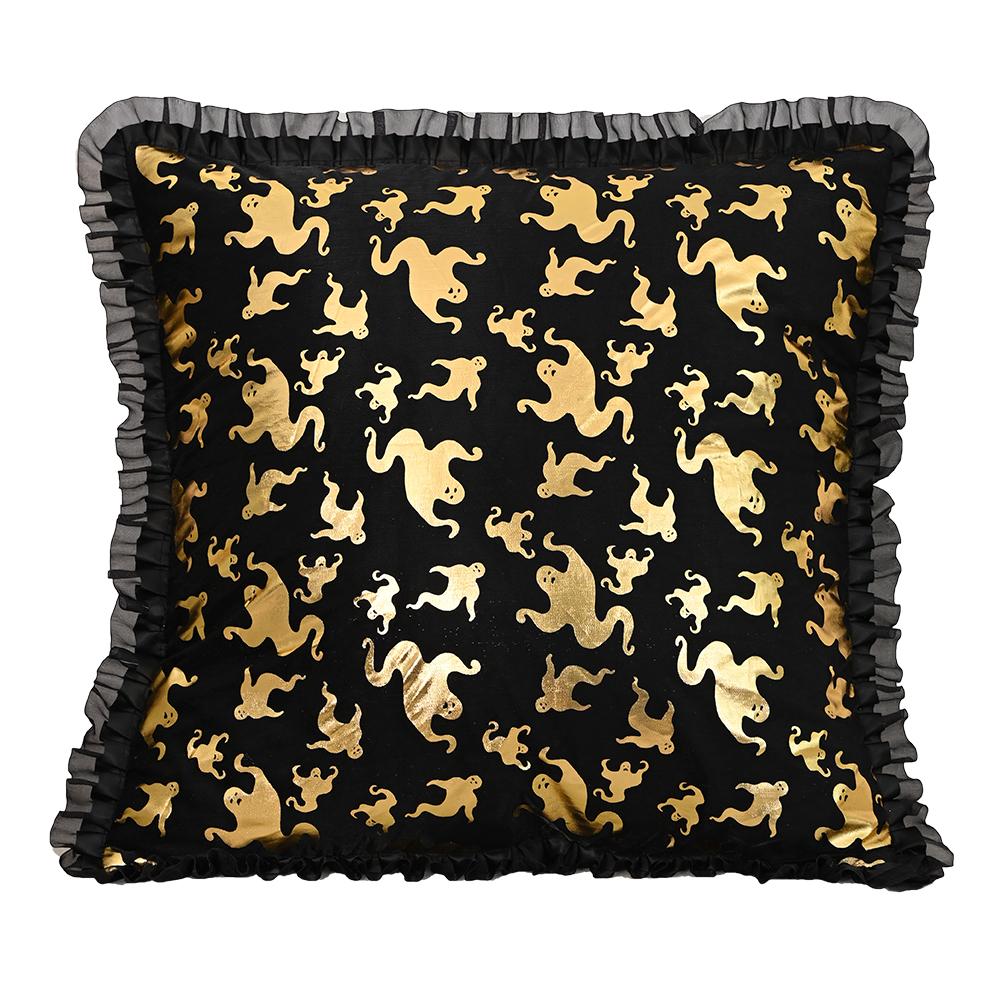 BUYNOW Halloween Mesh Lace Bat Ghost 18x18inch Pillowcase Funny Halloween Party Home Living Room Sofa Saddle Cushion Cover Decor