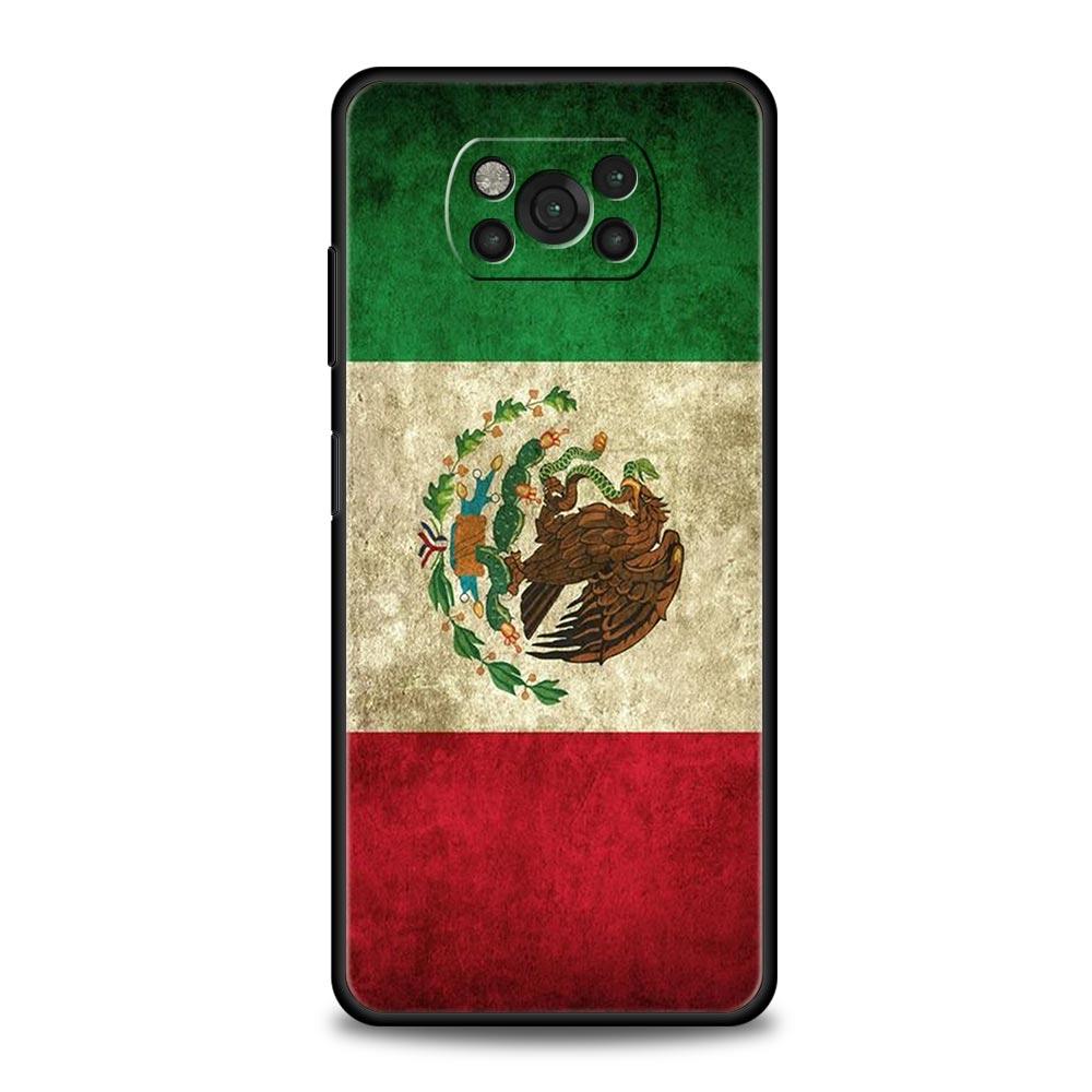 

Mexico Flag Phone Case For For Xiaomi Poco X6 X5 Pro X4 X3 NFC F5 Pro F4 F3 GT M5 M4 Pro 5G M3 C51 C50 C55 Soft Cover Poco X6