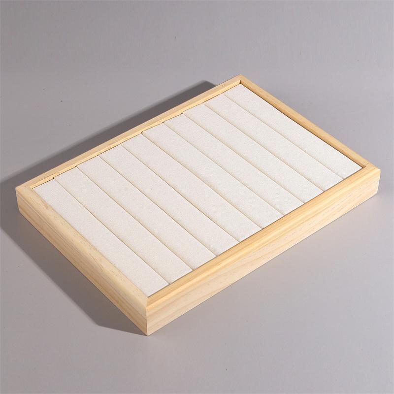 Vintage Jewelry Display Tray Multipurpose Earrings Ring Necklace Bracelet Plate Wooden Storage Trays Counter Jewellery Organizer
