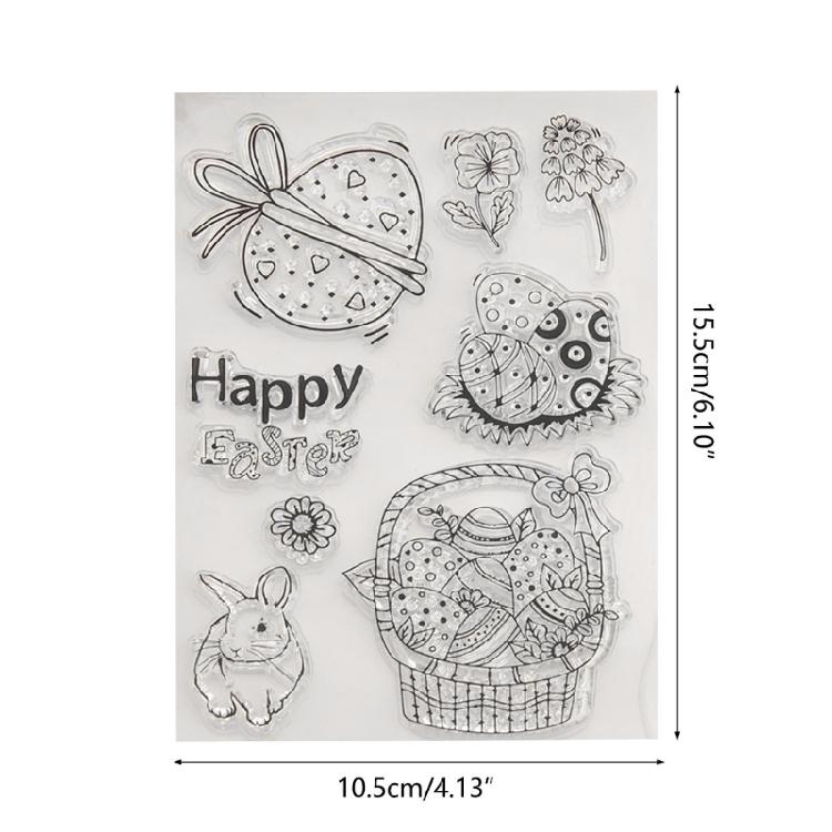 Easter Rabbit Silicone Stamps Clear Stamps Seal for DIY Greeting Card Making