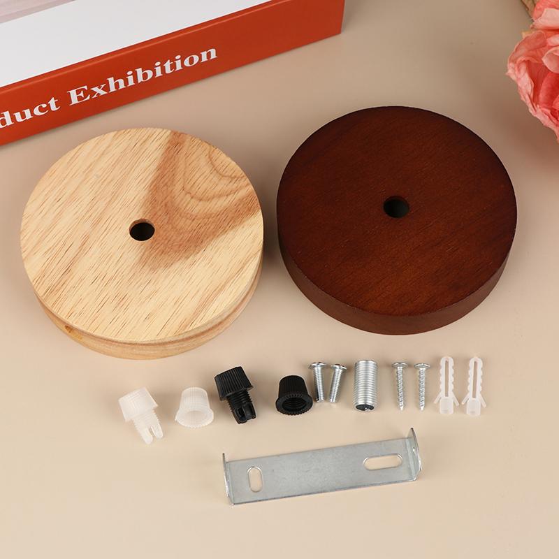 10/12Cm Holz Lampenfuß Modern Deckenplatte Holz Deckenhalter Pendelleuchte Fassung Kronleuchter Basis DIY Beleuchtungszubehör