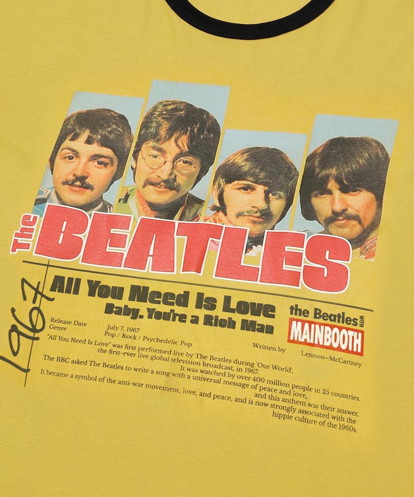 MAINBOOTH [The Beatles] Love T-Shirt (Yellow)
