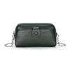 Genuine Leather Women Long Wallet Ladies Clutch Purses Double Deck Zipper Wrist Bag Female Sling Bag Chain Phone Crossbody Bags