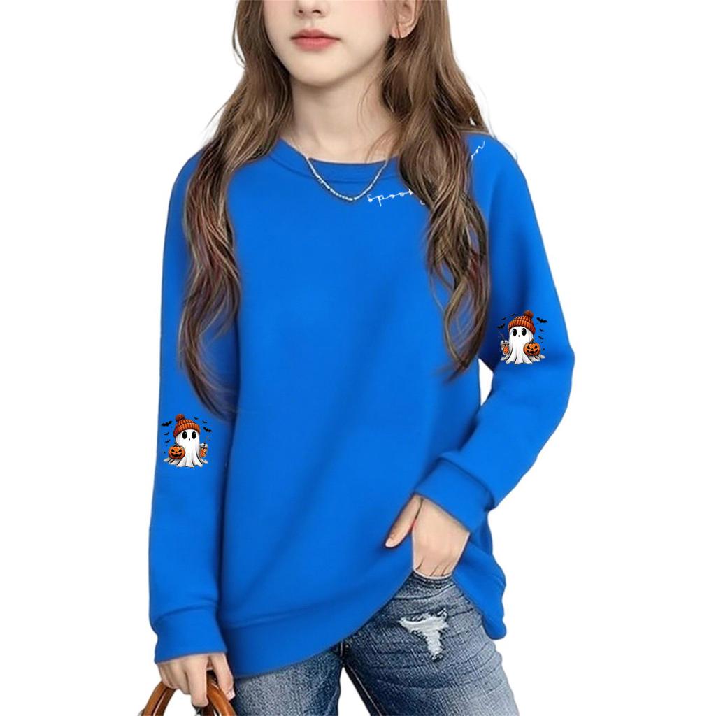Boys Girls Child Fashion Daily Versatile Casual Crewneck Sweatshirts Daily Long Sleeve Patchwork Top Sweatshirts