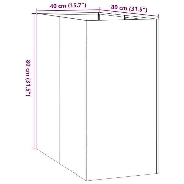VidaXL Jardinière vert olive 40x80x80 cm acier, pot de fleurs, support de plantes, lit surélevé, support de jardinière, bac 860776