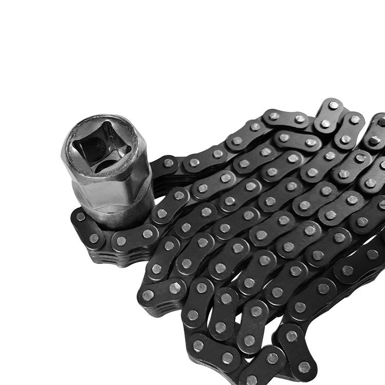 44-Section Chain Wrench Adjustable High Carbon Steel Chain Oil Filter Wrench Double Chain Sleeve Type Oil Filter Wrench