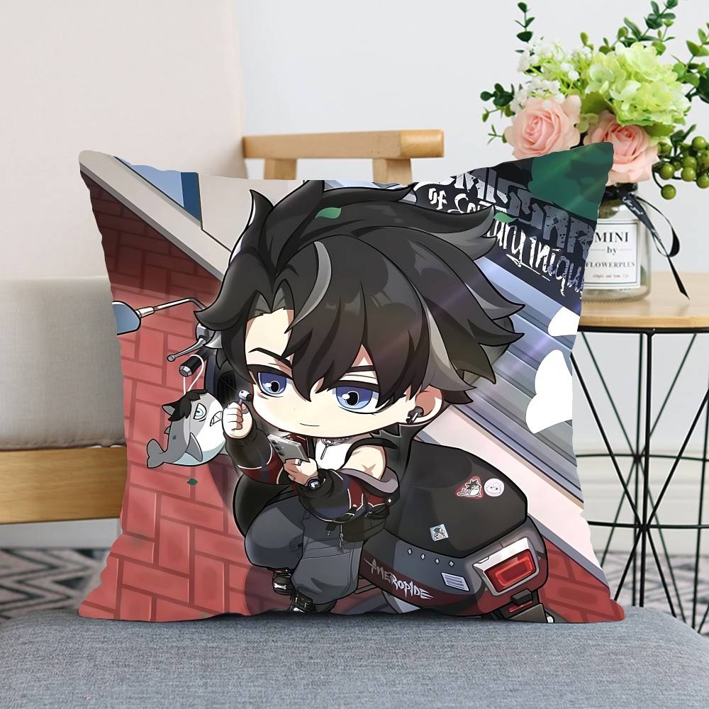 Kawaii Wriothesley Throw Pillow Covers Pattern Cushion Cover Suitable For Sofa Bedroom Car Pillow Cover