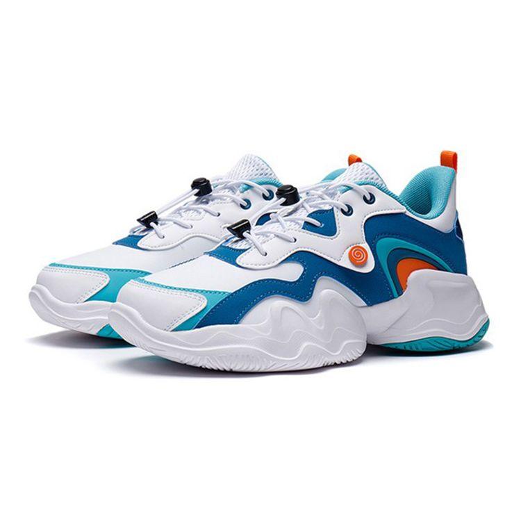 Li Ning Evo Transformation Low Top Sports Casual Shoes Kids Sneakers White Blue YKCS126-17