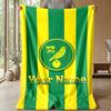 Norwich City Benutzerdefinierter Name Text Flanelldecke Fußball Logo Personalisierte Fleece-Kuscheldecke Besonderes Geschenk für Sofa Schlafzimmer Zuhause