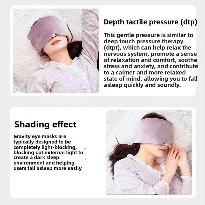 Multifunctional Gravity Sleep Mask Weighted Eye Mask Light Blocking Headband Fatigue Relief Sleeping Aid for Men Women Relaxation Tool Christmas Gifts