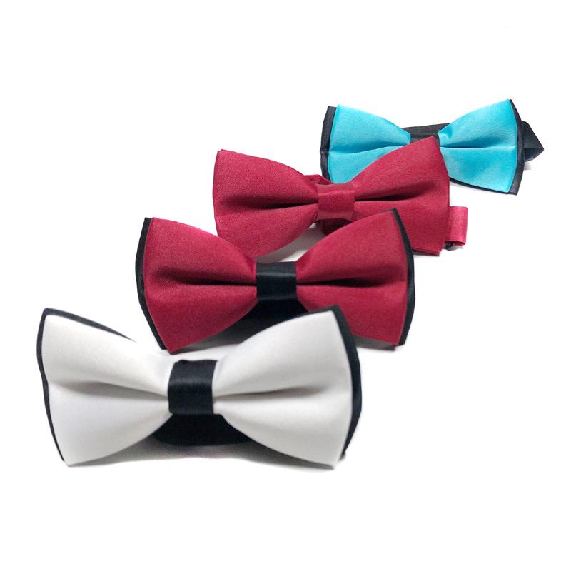 Men's Solid Two-Color Korean Style Bow Tie for Professional Wear