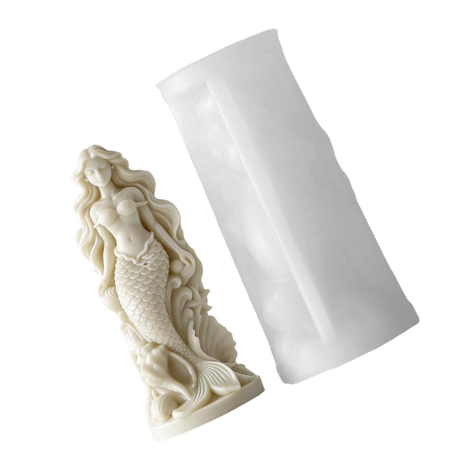 

Food Grade Silicone Mermaids Candlewax Mould Easy To Use For Home Candle And Chocolate Craft 1