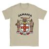 Jamaica Coat Of Arms  TShirt Beach  Novelty T Shirts Cotton Crew Neck Oversize Clothing Short Sleeve Streetwear Tops