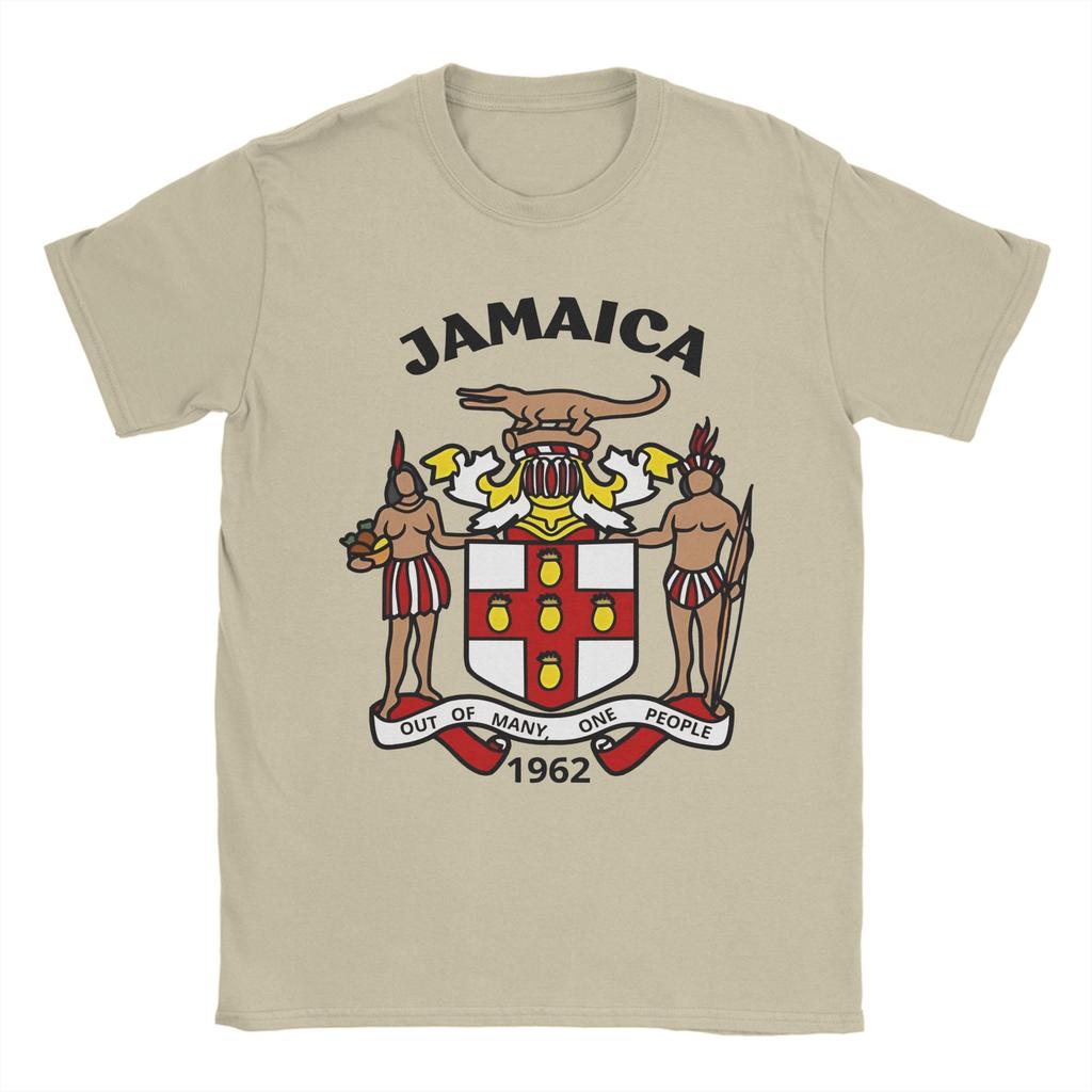 Jamaica Coat Of Arms TShirt Beach Novelty T Shirts Cotton Crew Neck Oversize Clothing Short Sleeve Streetwear Tops