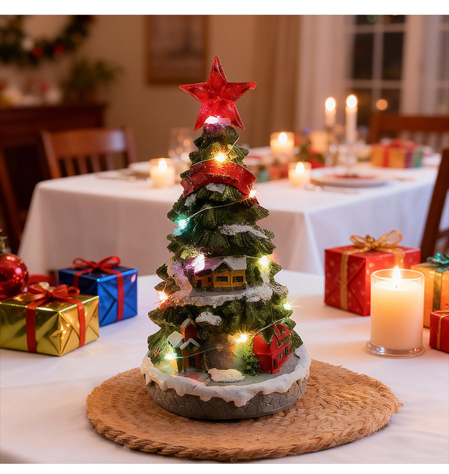 

Christmas Glowing Christmas Tree Music Box Room Decoration One Size