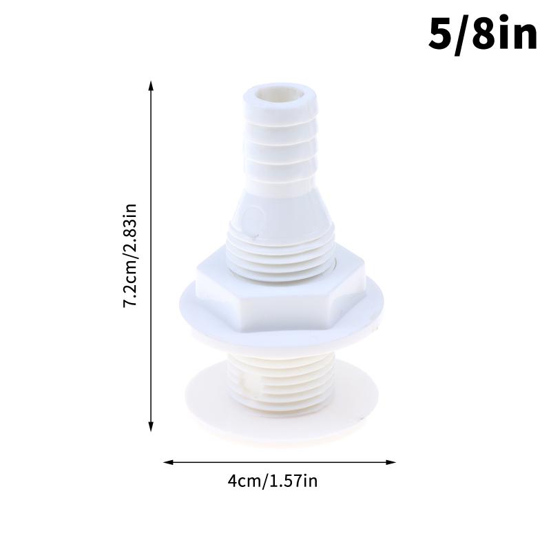 

ABS Plastic Boat Thru Hull Fitting Connector 1 12 inch Rustproof Drain Outlet for Saltwater Marine PlumbingGood Quality