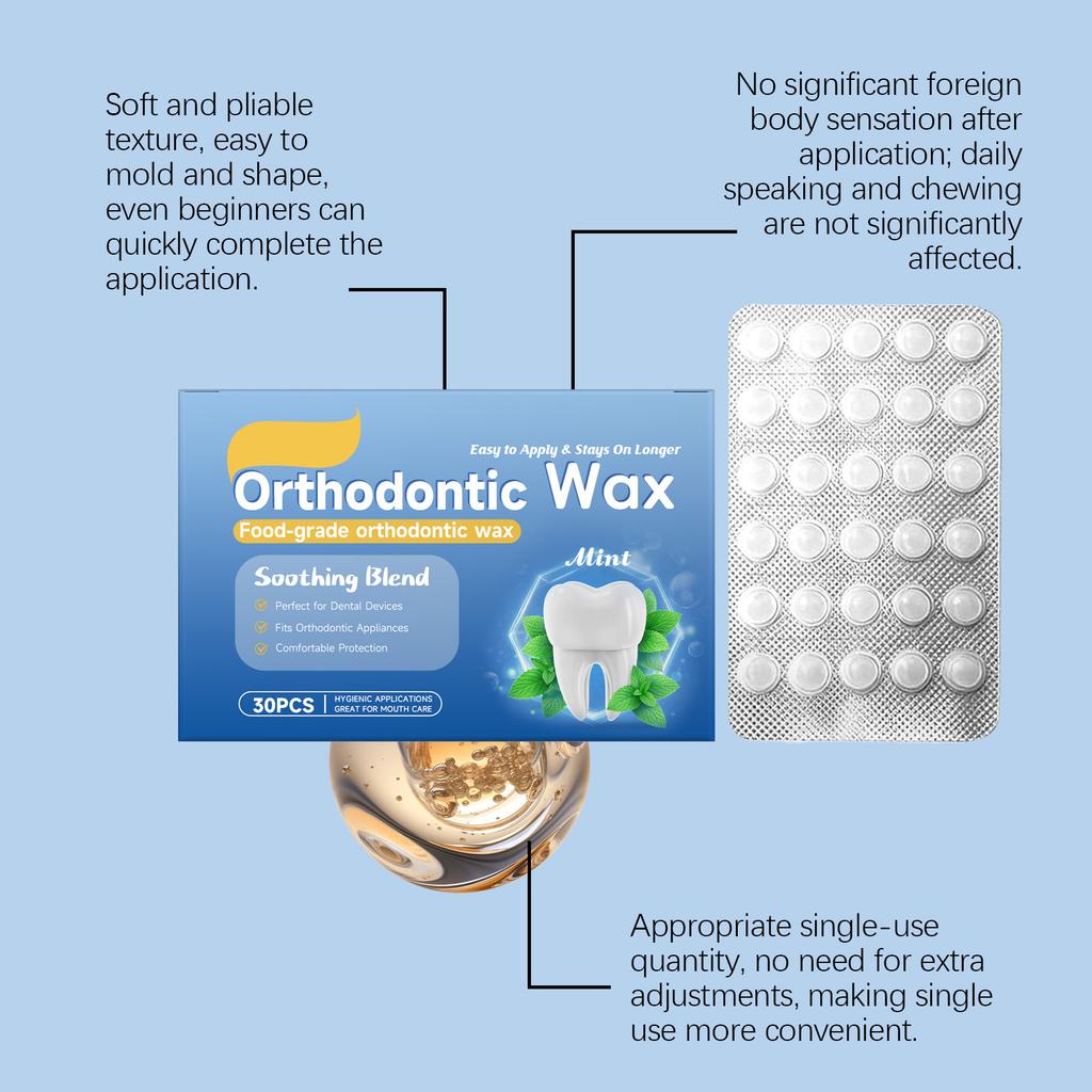 The Care Wax For Daily Teeth Application Adheres Firmly And Is Not Easy To Fall Off. It Is Clean And Convenient To Dispense.