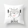 Cartoon Fox Animal Car Pillowcase Polyester Cushion Covers for Living Room Throw Pillow Case 45*45 Sofa Decoration