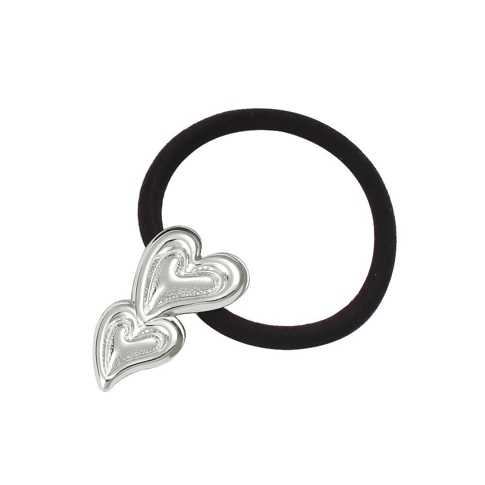 Stylish Heart-Shaped Retro Hair Tie – Trendy Niche Design Hair Accessory