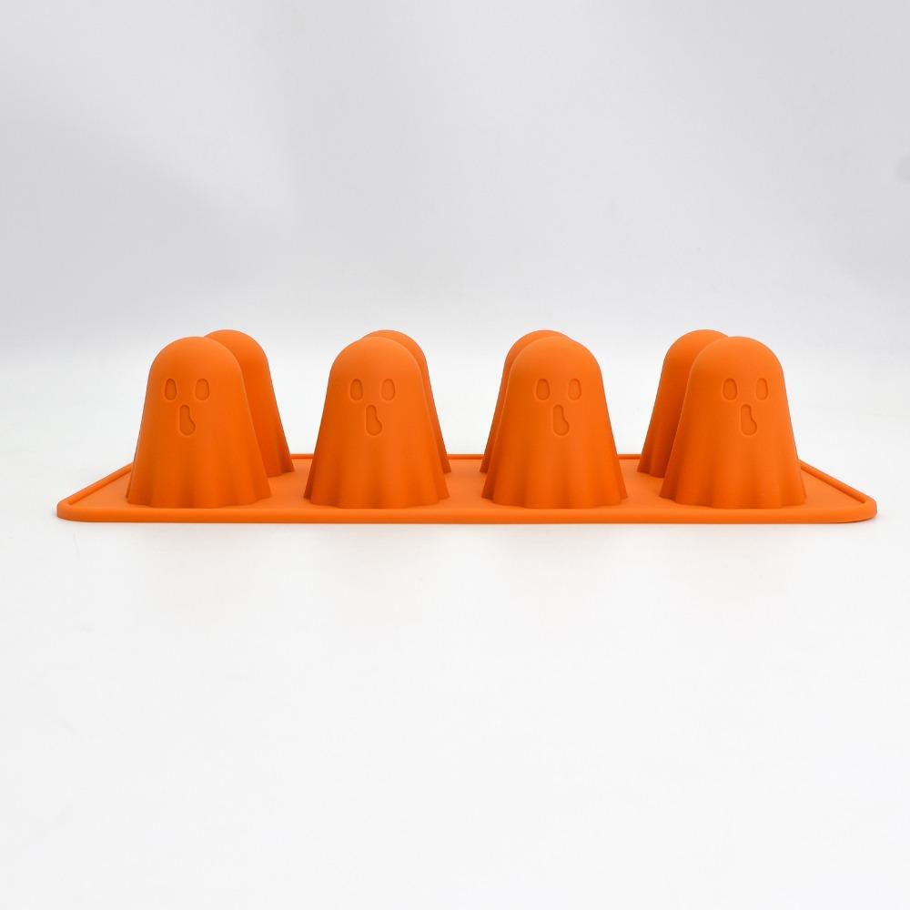Easy To Clean Silicone Chocolate Mold Orange Ghost Baking Mold  Kids' Favorite Holiday Party