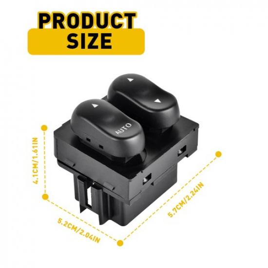 Window Switch 1999-2002 For Ford 1999 F-150 F-250 Front Driver Side 2 Button EKK