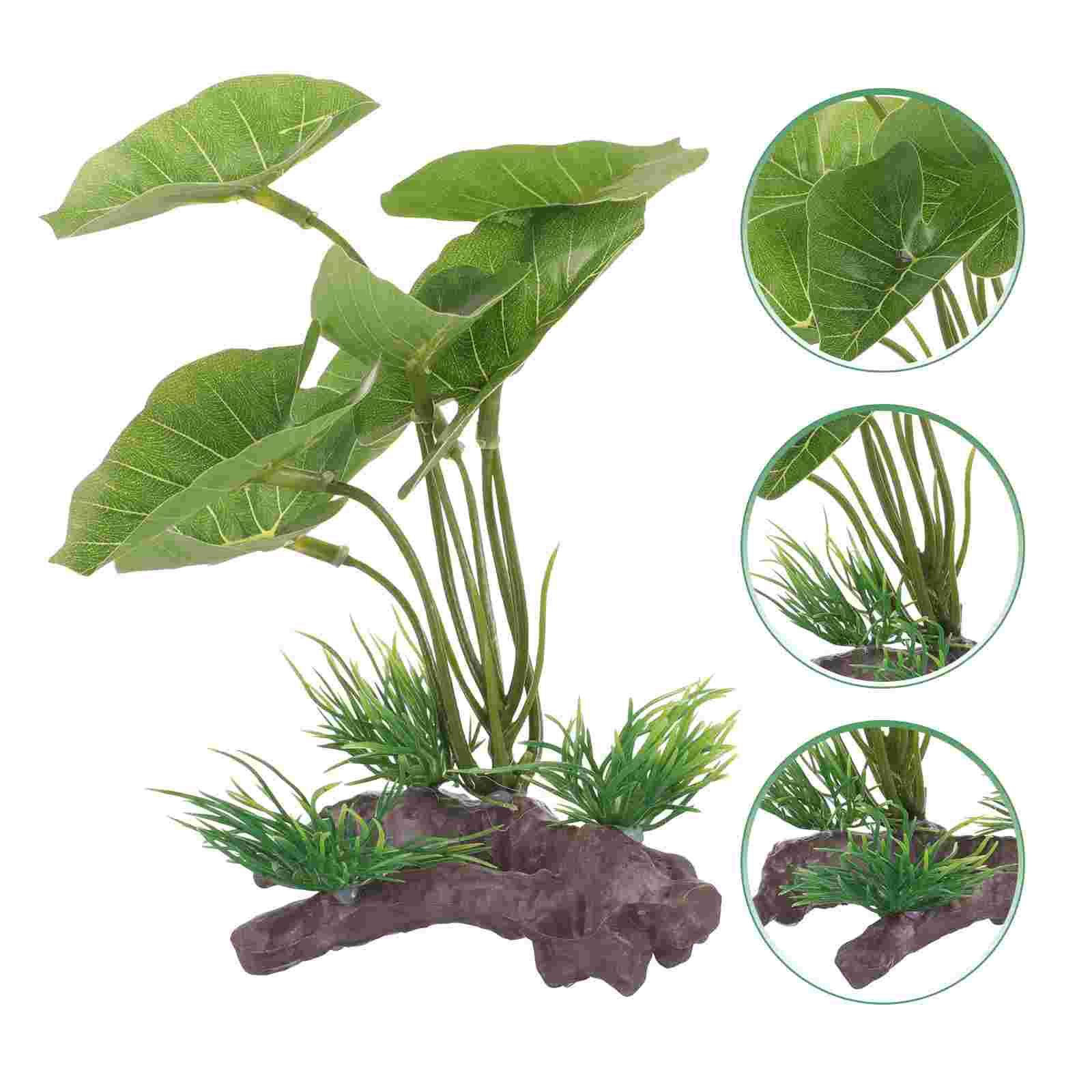 

Fish Tank Artificial Water Plants Terrarium Aquarium Pots Decorations Plastic Live Small 15.00X10.00X7.00CM