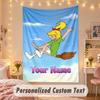 Custom Personalized Tapestry,Bibi Blocksberg Print Custom Name Text Wall Art Hanging for Bedroom