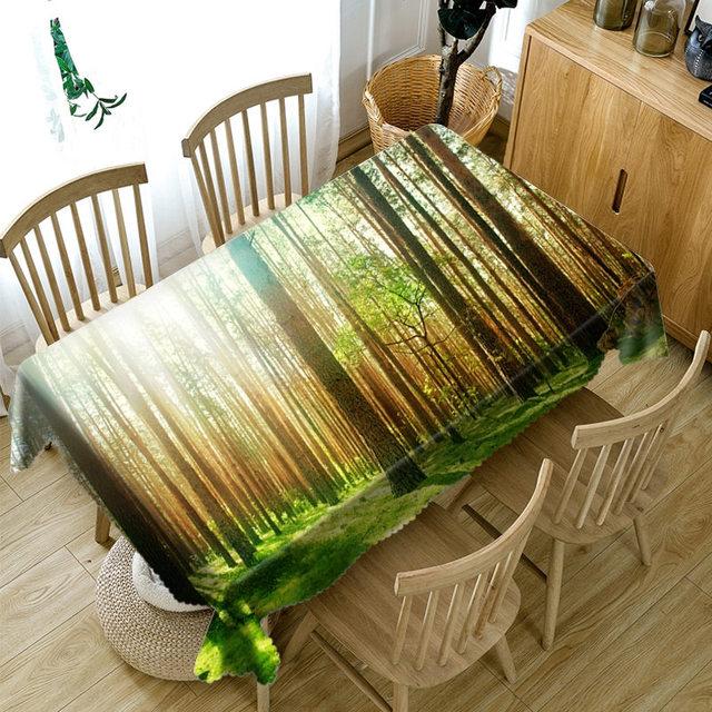 Скатерть с рисунком морского пейзажа, закат на море, моющаяся ткань, утолщенная хлопковая прямоугольная и круглая скатерть 60 X 60CM