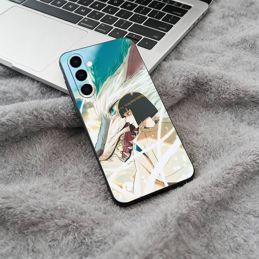 S-A-Spirited Away Black Soft Silicone Phone Case for Samsung Galaxy A73, A71, A72, A70, A53, A52, A51