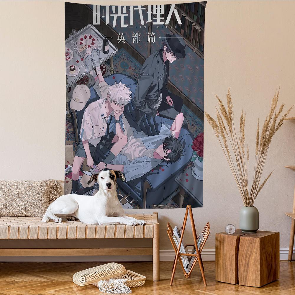 

Link Click Anime Printed Large Wall Tapestry Indian Buddha Wall Decoration Witchcraft Bohemian Hippie Wall Art Decor 74x94cm(29x37in)