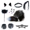 Sexy Plush Tail Butt Plug Cat Ears Hair Clips Rivet Collar Handcuffs BDSM Bondage Couples Game