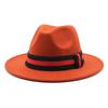 Ji Nan Ladies Black Wool Jazz Hat Big Eaves Hat Flat Edge Top Hat Czy-054